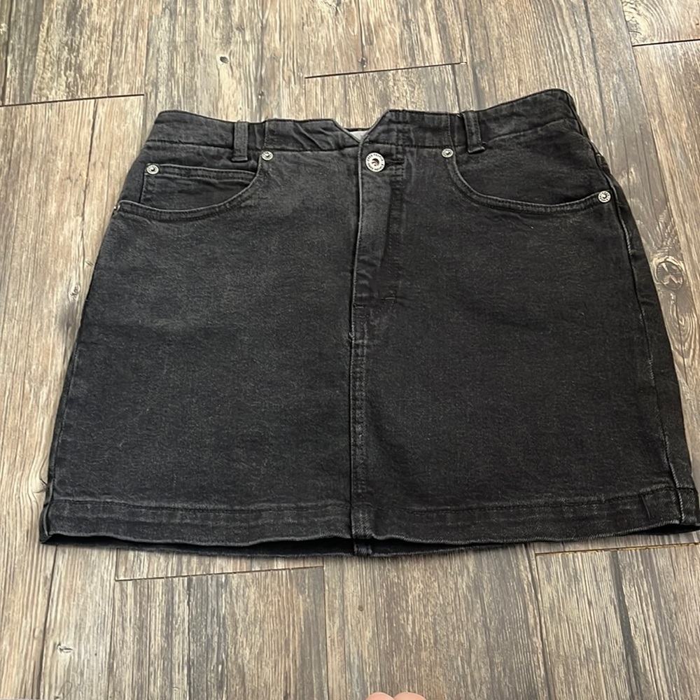 Free People We The Free Black Denim Skirt Size 29
